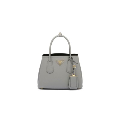 PRADA SMALL PRADA DOUBLE SAFFIANO LEATHER BAG 1BG443 01 (25*18.5*12.5cm)
